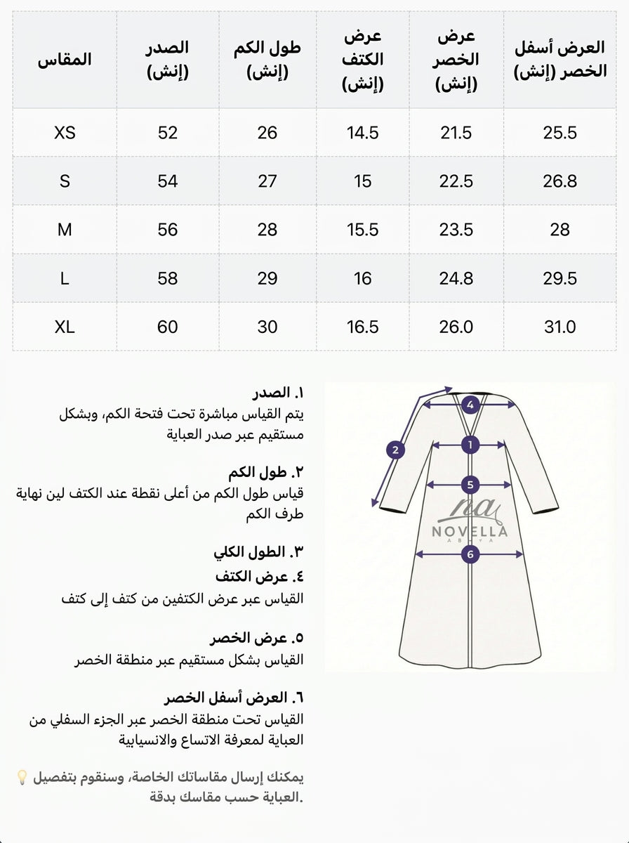 Novella Size Guide
